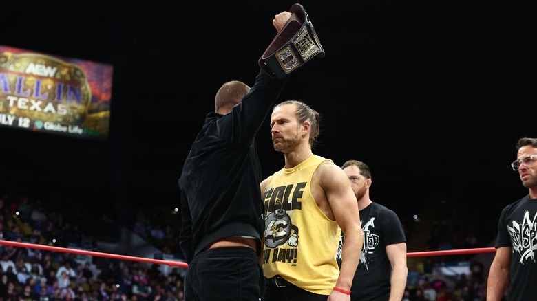 Adam Cole staring down Daniel Garcia
