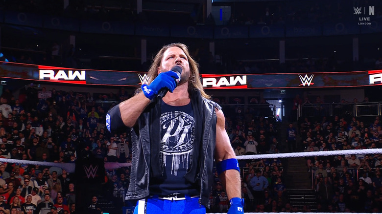 Styles in the ring looking to speak