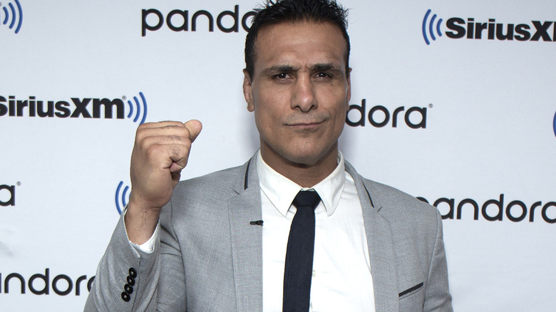 Alberto Del Rio raising a fist
