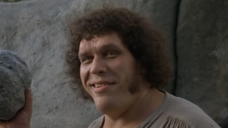 Andre as Fezzik smiling