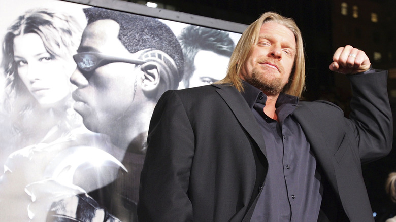 Actor Triple H attends the Los Angeles Premiere of the movie "Blade Trinity" at the Grauman's Chinese Theater December 7, 2004 in Hollywood, California.