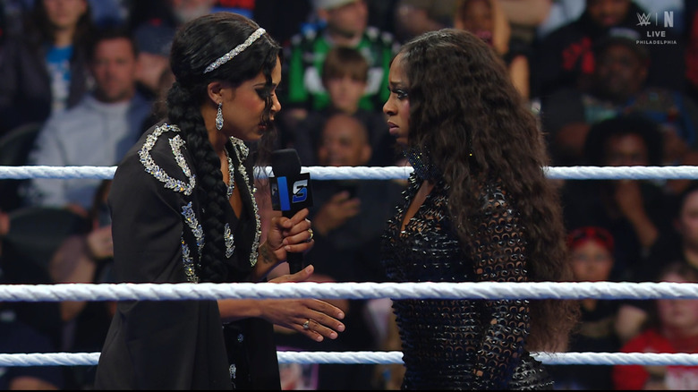Belair talking to Naomi