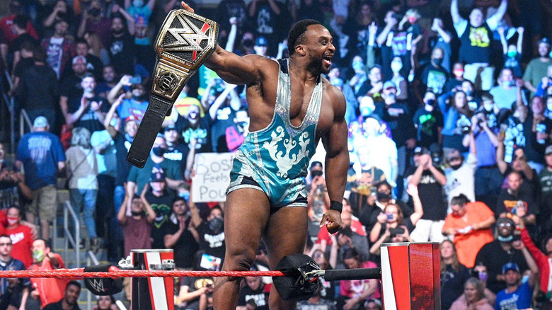 Big E holding WWE Championship