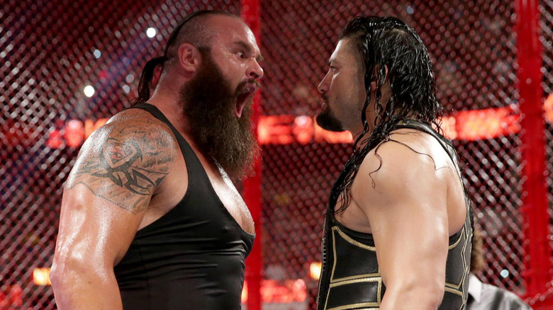 Braun Strowman shouting Roman Reigns