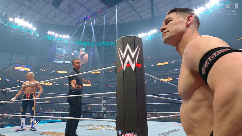 Rhodes and Cena at ringside