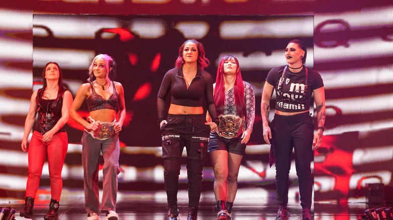 Bayley's WarGames team make their entrance 