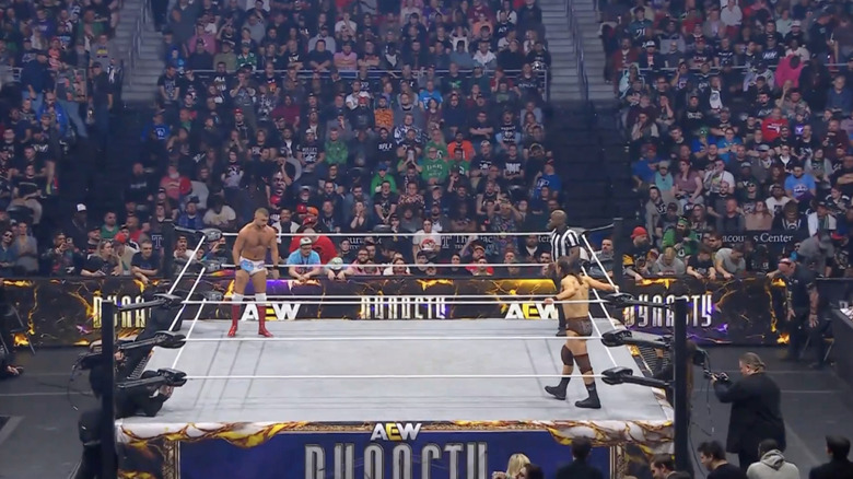 Garcia and Cole staring each other down