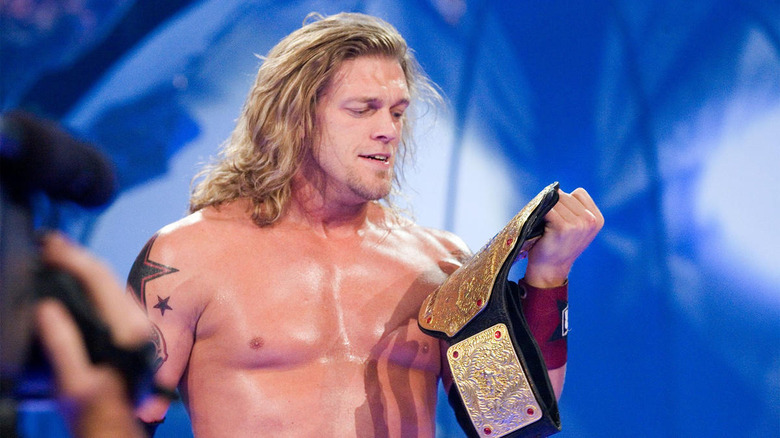 Edge holding World Heavyweight Championship