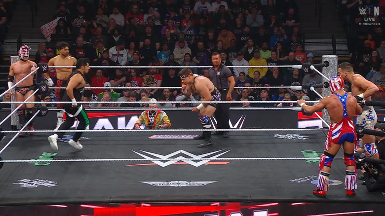 The six men in the ring