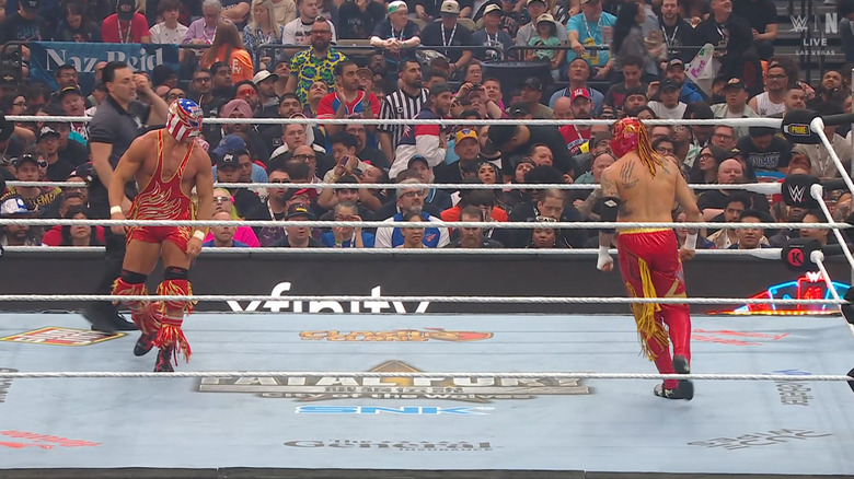Americano and Fenix staring each other down in the ring