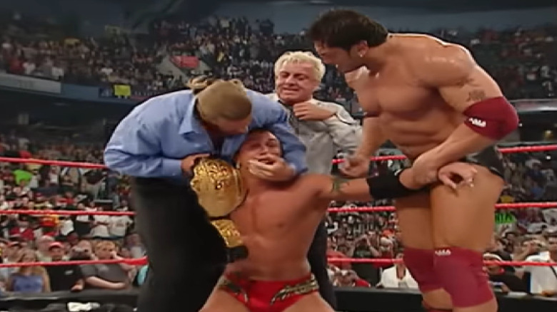 Evolution attacks Randy Orton 
