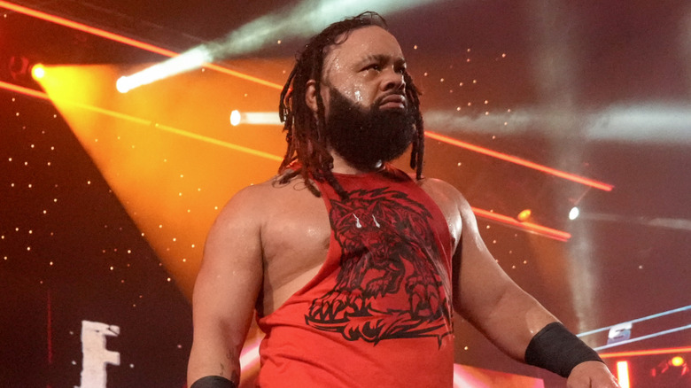 Jacob Fatu makes his way to the ring during SmackDown at Scotiabank Arena on February 28, 2025 in Toronto, Canada.