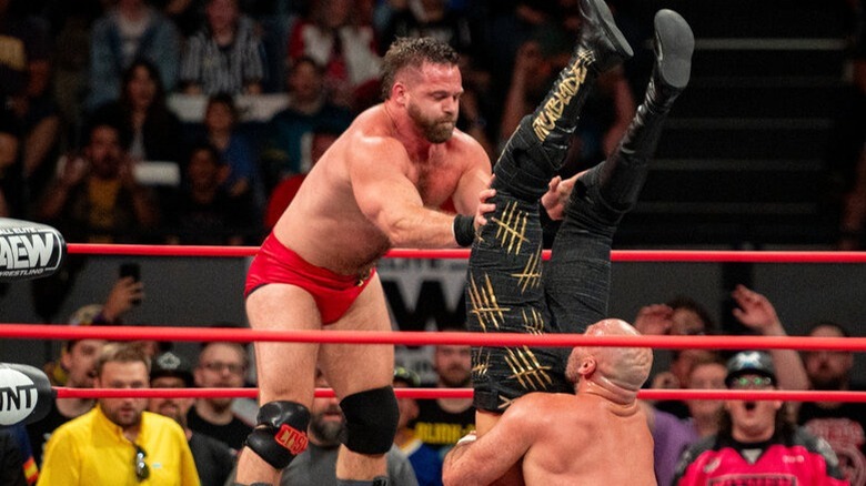 FTR hitting a spiked piledriver on Jay White