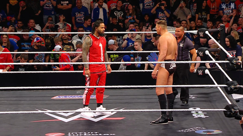Jimmy and GUNTHER inside the ring