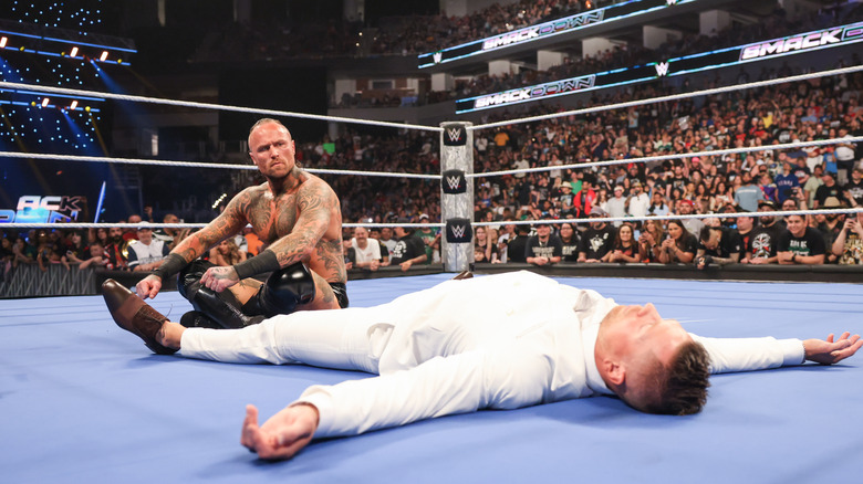 Black and Miz in the ring