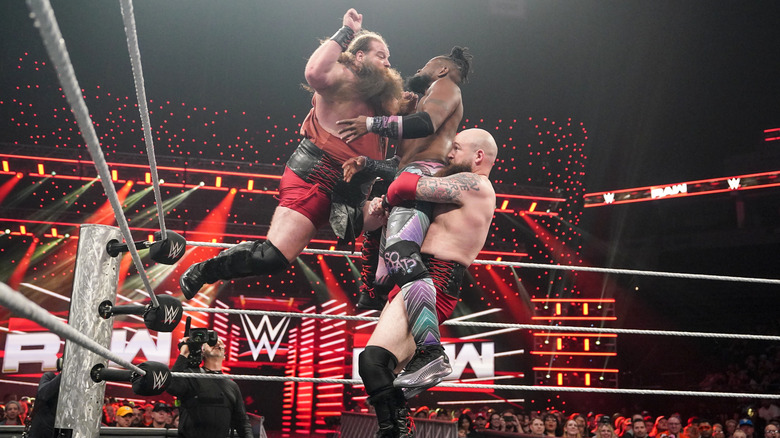 The War Raiders double teaming on Kingston