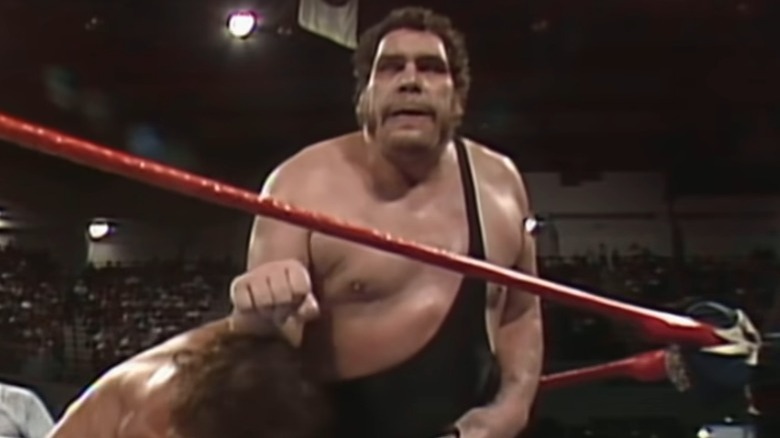 Andre grabs Randy Savage