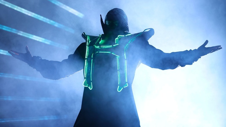 Hologram glowing in the fog