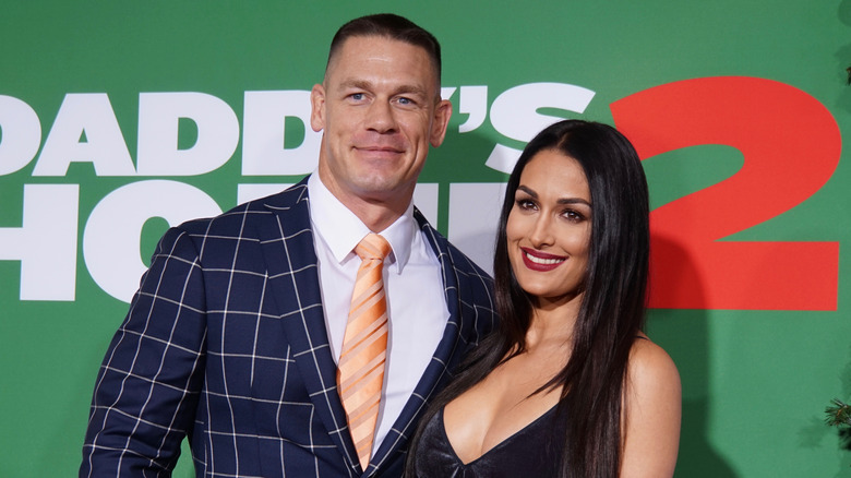 John Cena Nikki Bella at premiere