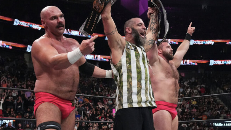 Mark Briscoe and FTR celebrating