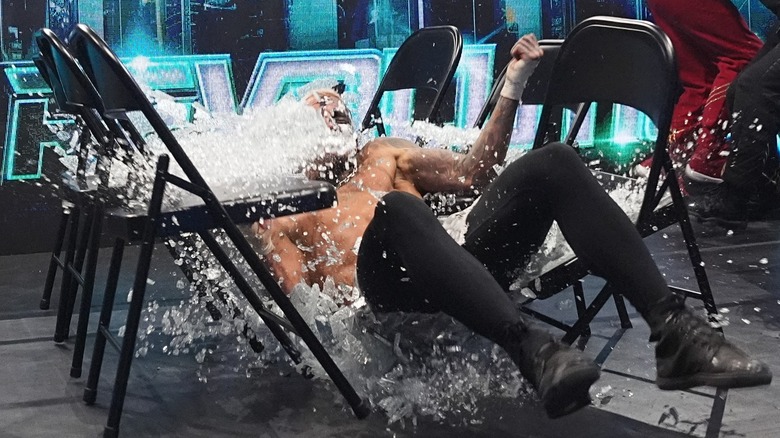 Darby Allin goes through glass