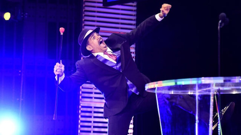 The Godfather gets fired up at the WWE Hall of Fame induction ceremony.