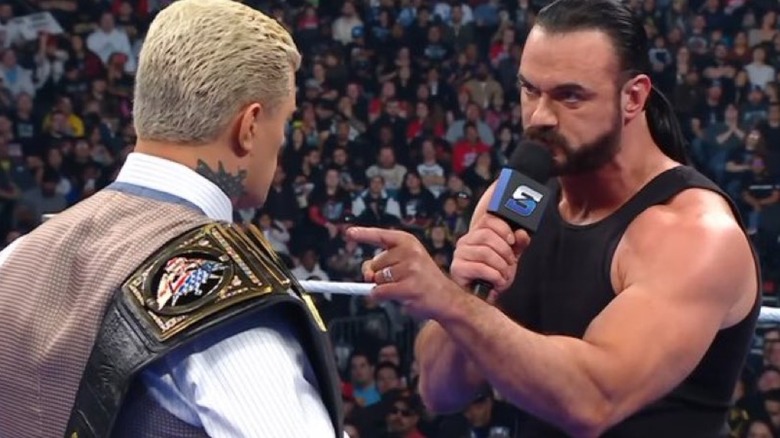 Drew McIntyre confronts Cody Rhodes during "WWE SmackDown"