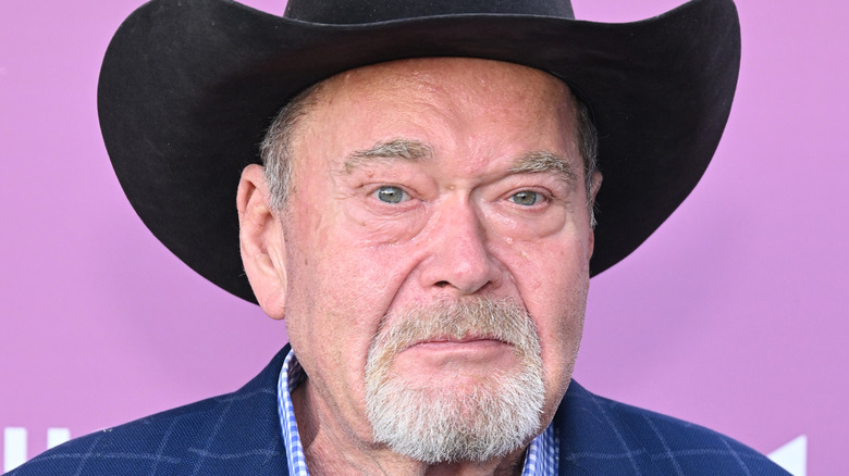 WWE legend Jim Ross attends the world premiere of "Queen Of The Ring" at the 25th annual Newport Beach Film Festival at Lido Theater on October 19, 2024 in Newport Beach, California.