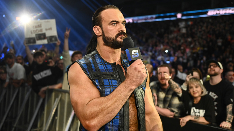 Drew McIntyre on the mic during "WWE SmackDown"