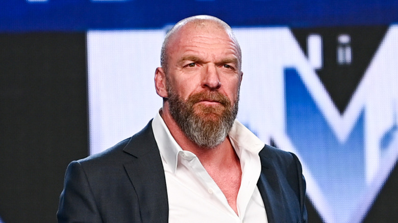 Triple H looking into the distance