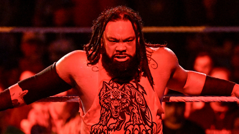 Jacob Fatu enters the ring during SmackDown at Scotiabank Arena on February 28, 2025 in Toronto, Canada.