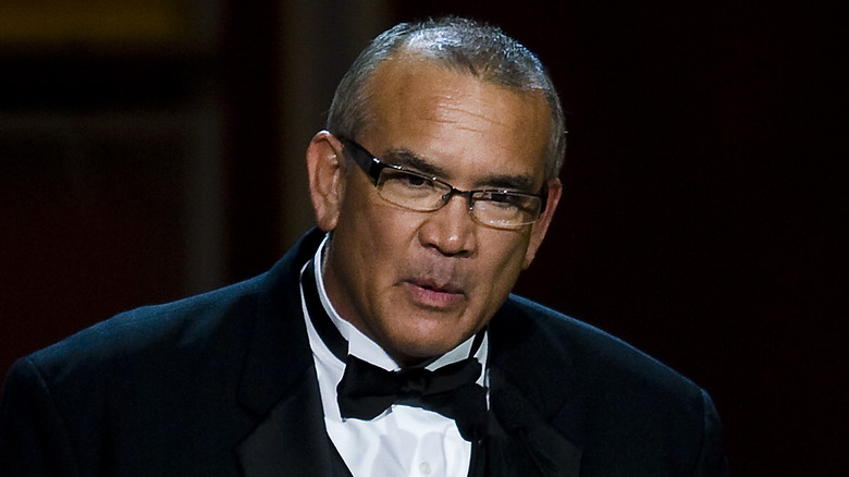Ricky Steamboat at his Hall of Fame induction