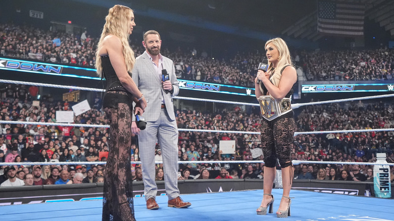 Tiffany Stratton dresses down Charlotte Flair in front of Wade Barrett