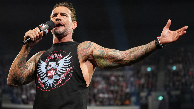 CM Punk gets the crowd fired up with an in-ring promo