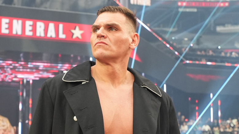 Gunther makes his entrance during WrestleMania 41 Saturday at Allegiant Stadium on April 19, 2025 in Las Vegas, Nevada.