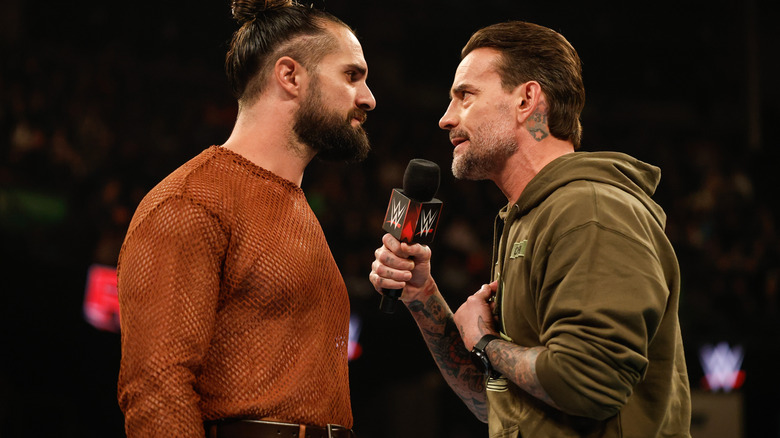 Seth Rollins and CM Punk on WWE Raw