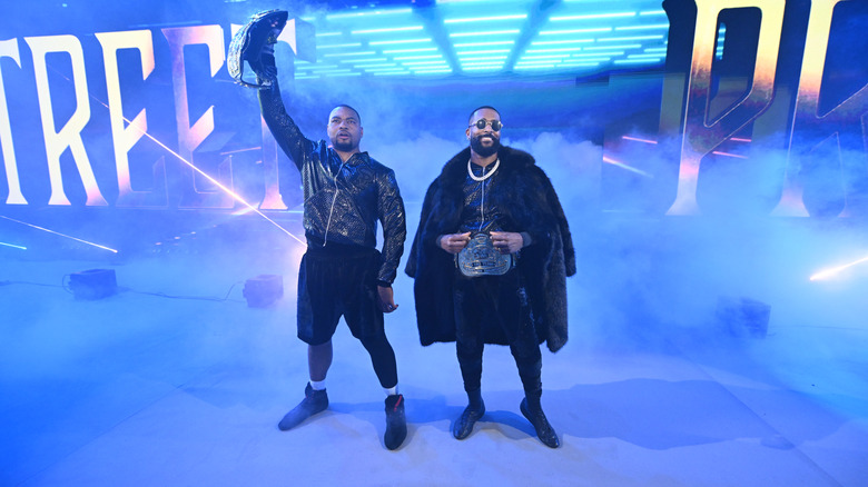 WWE Tag Team Champions The Street Profits make their entrance