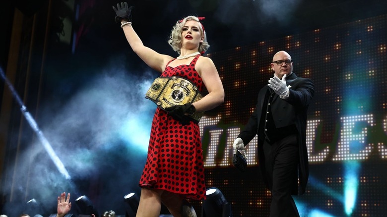 "Timeless" Toni Storm waving to the crowd