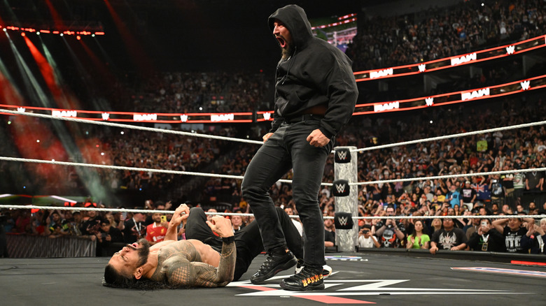Bron Breakker after laying Roman Reigns out during the 21st April 2025 episode of 