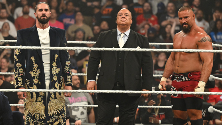 Seth Rollins, Paul Heyman, and Bron Breakker on WWE Raw