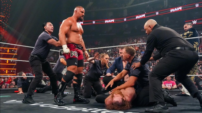 Bron Breakker refuses to listen to officials after destroying Sami Zayn in their one-on-one contest on 