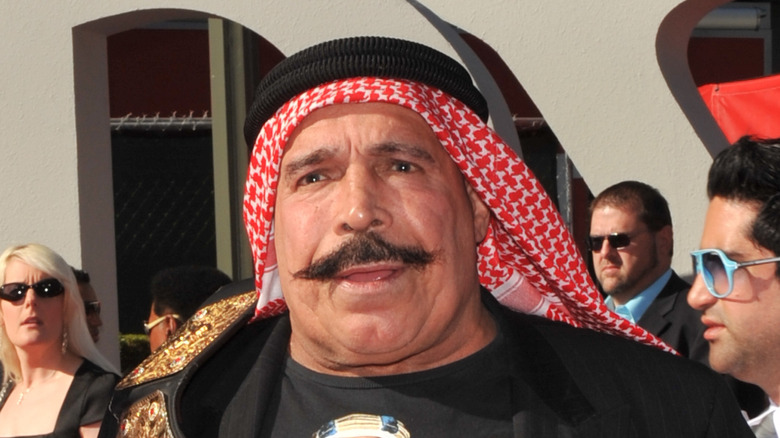 Iron Sheik open mouth