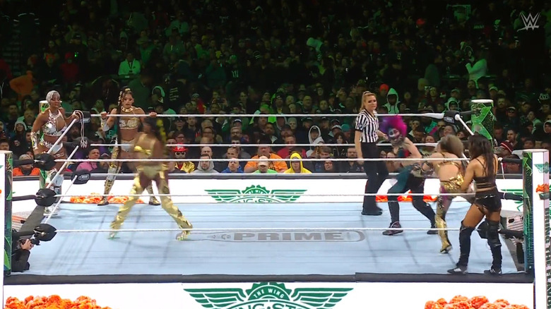 The six women in the ring