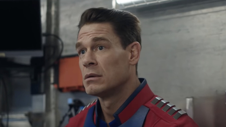 Cena as Peacemaker looks up