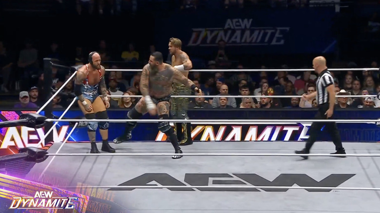 Alexander, King, and Ospreay inside the ring