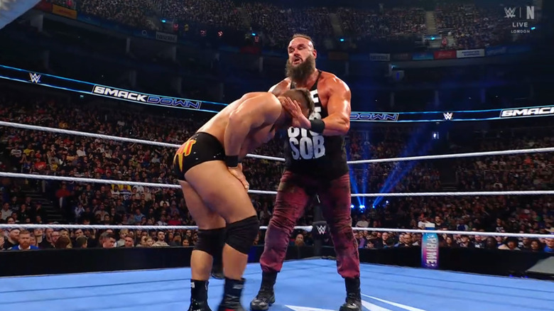 Strowman and Knight inside the ring