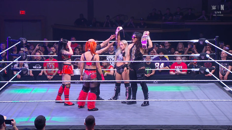 The four women in the ring