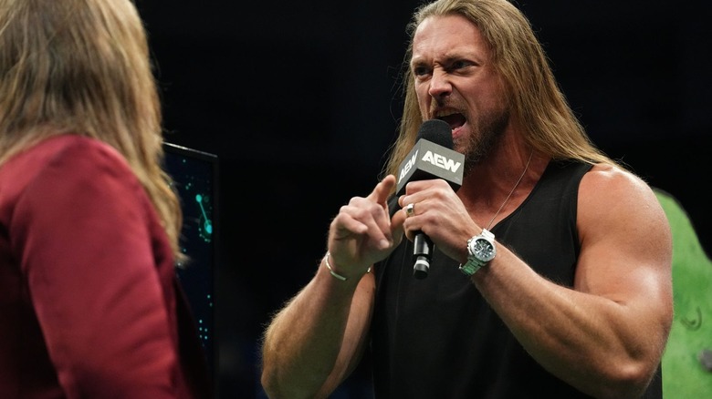 Big Bill yells at Chris Jericho on the microphone on "AEW Dynamite/"
