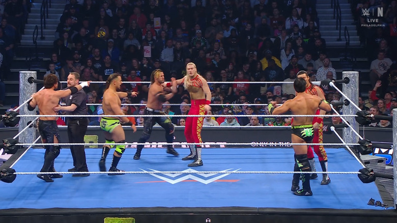 The six men in the ring