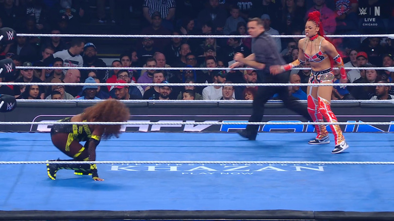 Naomi and B-Fab in the ring